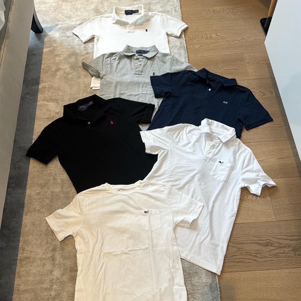 5 Boys Polo Shirts (Polo Ralph Lauren & Vineyard Vines)